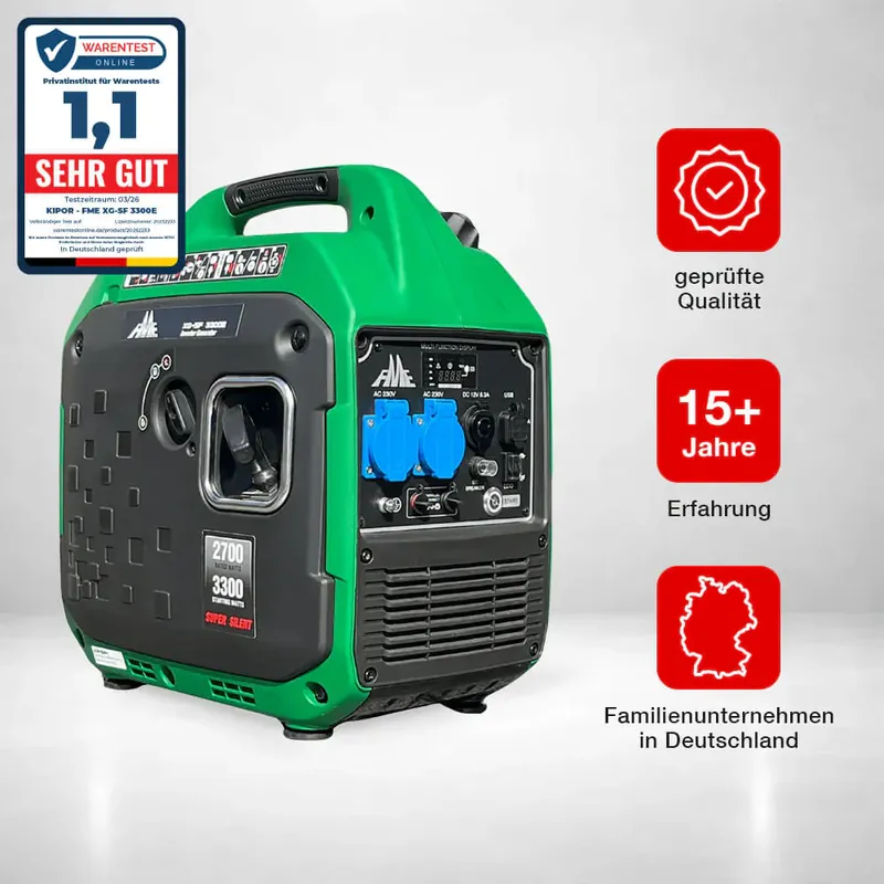 Meistverkauft 3300W Benzin Inverter Stromaggregat mit E-Start nur 21,4 kg FME XG-SF 3300E