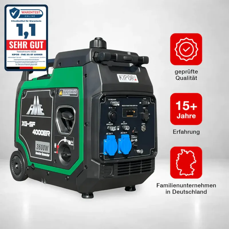Bestpreis 3800 Watt Benzin Inverter Stromerzeuger FME XG-SF 4000ER