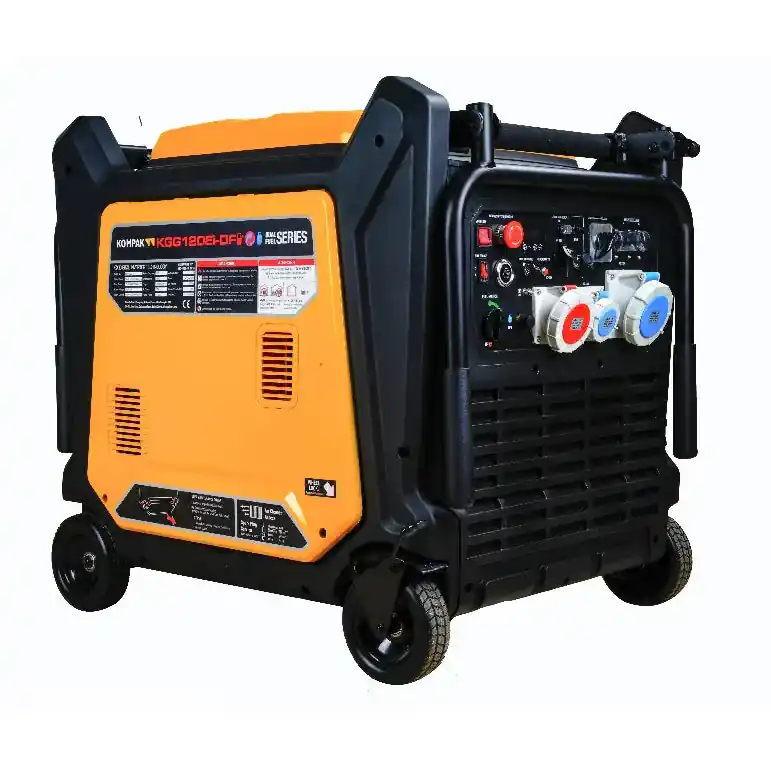 Top-Angebot 16 kVA 400 V Gas & Benzin KGG120Ei-DF Inverter Stromaggregat Kompak