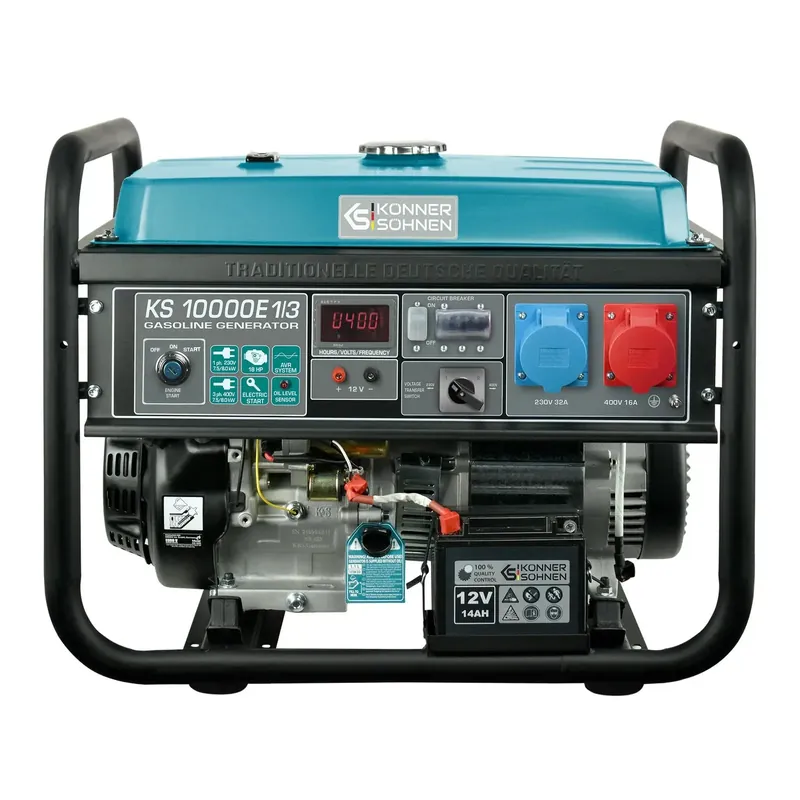 Benzin AVR Stromerzeuger 8000 Watt Könner & Söhnen KS 10000E-1/3 mit E-Start 230/400V - SamePower Geprüft