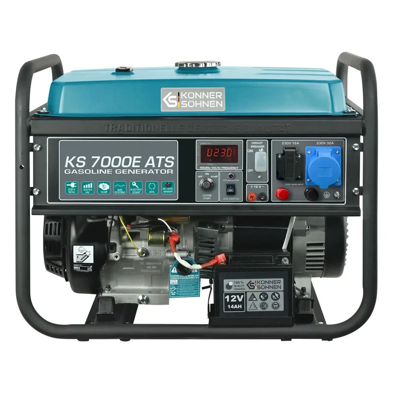 Benzin AVR Stromerzeuger 5500 Watt Könner & Söhnen KS 7000E-ATS mit ATS Einheit Abverkauf
