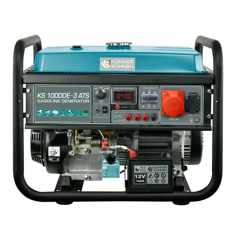 Super-Preis Benzin AVR Stromerzeuger 8000 Watt Könner & Söhnen KS 10000E-3-ATS mit ATS Einheit