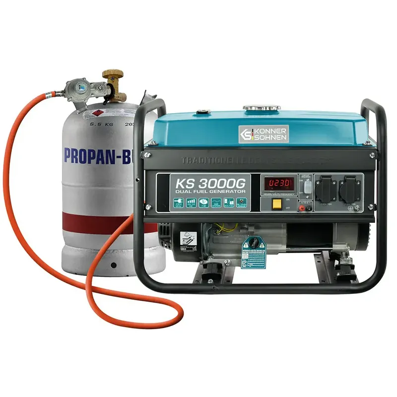 DualFuel Stromerzeuger AVR 3000 Watt Könner & Söhnen KS 3000G Sichere Zahlung