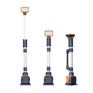 Lichtmast mit Teleskop-Mast DIRECT-100 4.000 Lumen 1,4 Meter IP66 Sichere Zahlung