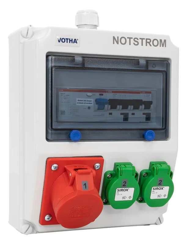 Meistverkauft VOTHA Notstrom Wandverteiler Worms, verdrahtet, IP54, mit FI Typ B
