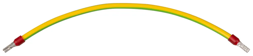 Preisknaller Verdrahtungsbrücke 6 mm² grün/gelb 560 mm beidseitig mit 11 mm isolierter Aderendhülse