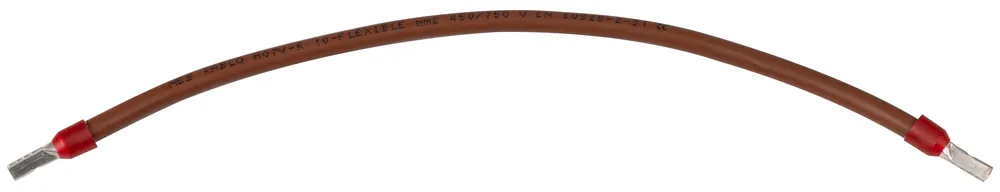 Verdrahtungsbrücke 10 mm² braun 350 mm beidseitig mit 12 mm isolierter Aderendhülse Aktuell