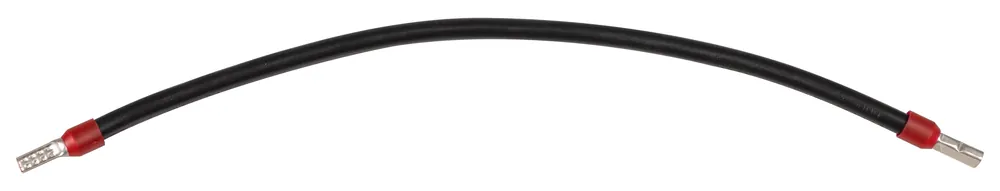 Verdrahtungsbrücke 10 mm² schwarz 350 mm beidseitig mit 12 mm isolierter Aderendhülse Top-Seller