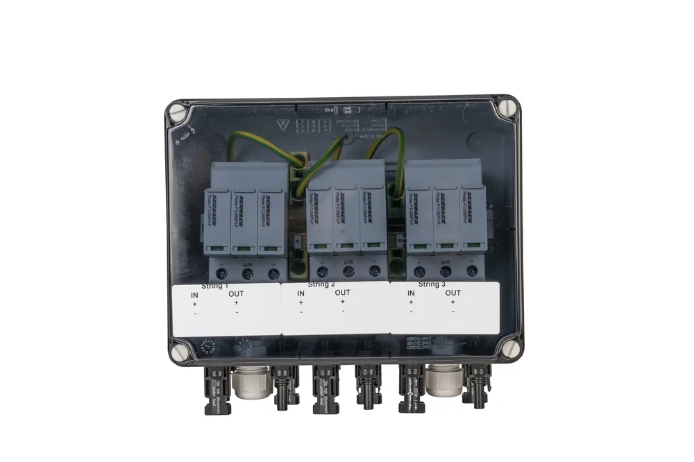 Generatorenanschlusskasten für PV-Anlagen bis 1.000 V DC, 1x 3 String, MC4-Steckverbinder, SiRoX Top-Seller