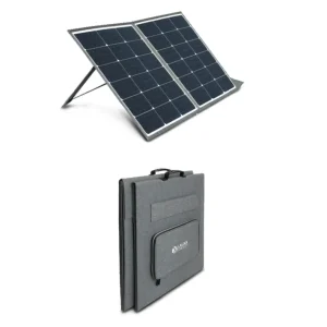 Nur Für Kurze Zeit Mobiles Solarmodul mit Standfuß, 100 W, monokristallin, faltbar, 2,7 kg