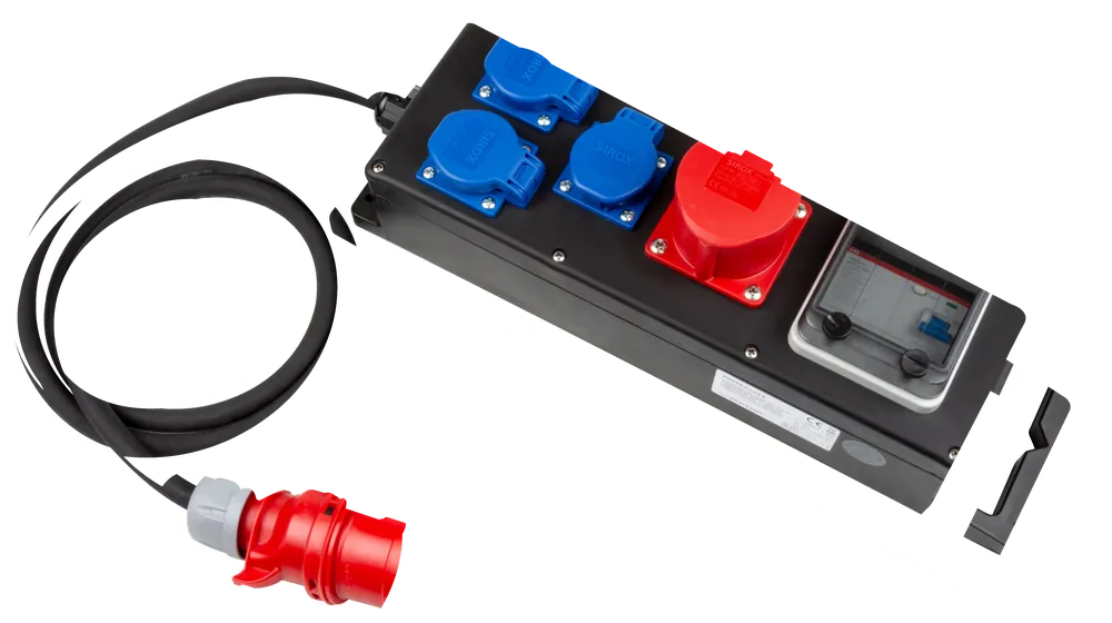 POWER X-Line S Vollgummiblock, Zul. 16A, FI SiRoX Abverkauf