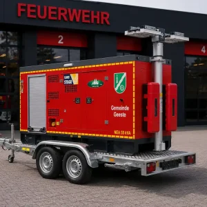 Nur Für Kurze Zeit FME Aluminiumhauben Stromerzeuger 66kVA Stage V BOS, Feuerwehr, THW, DIN 14684