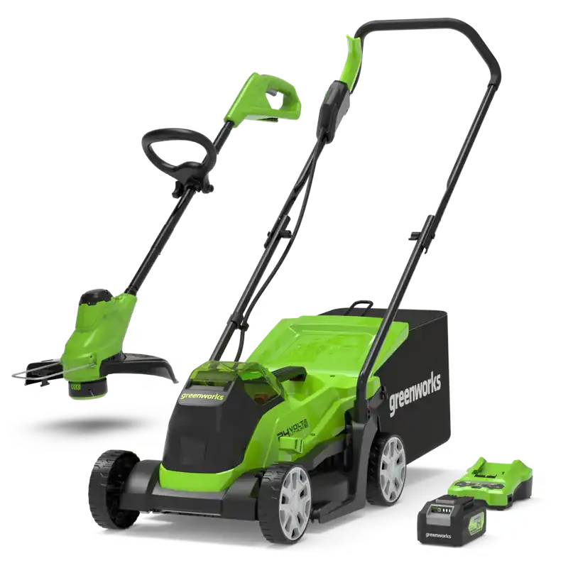 POWERALL 24V Rasenmäher 33cm + Rasentrimmer 25cm Set Mega-Angebot