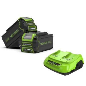 Heißes Angebot 40V Starter Kit 2x 4Ah Akkus + Doppelladegerät
