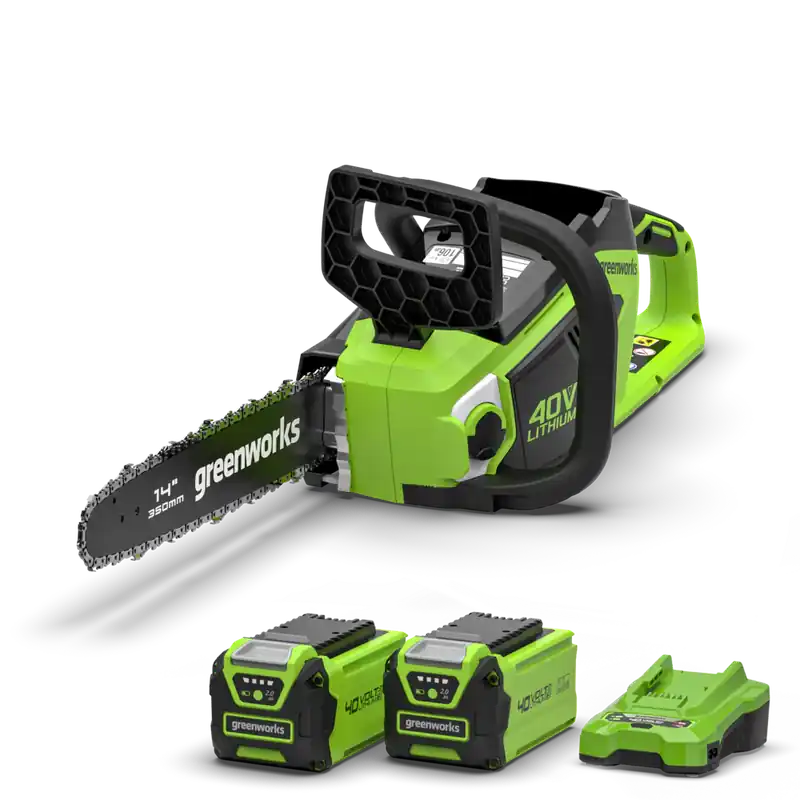 Wochenendangebot 40V Kettensäge 35cm 1,5 kW - 2x 2Ah Akkus