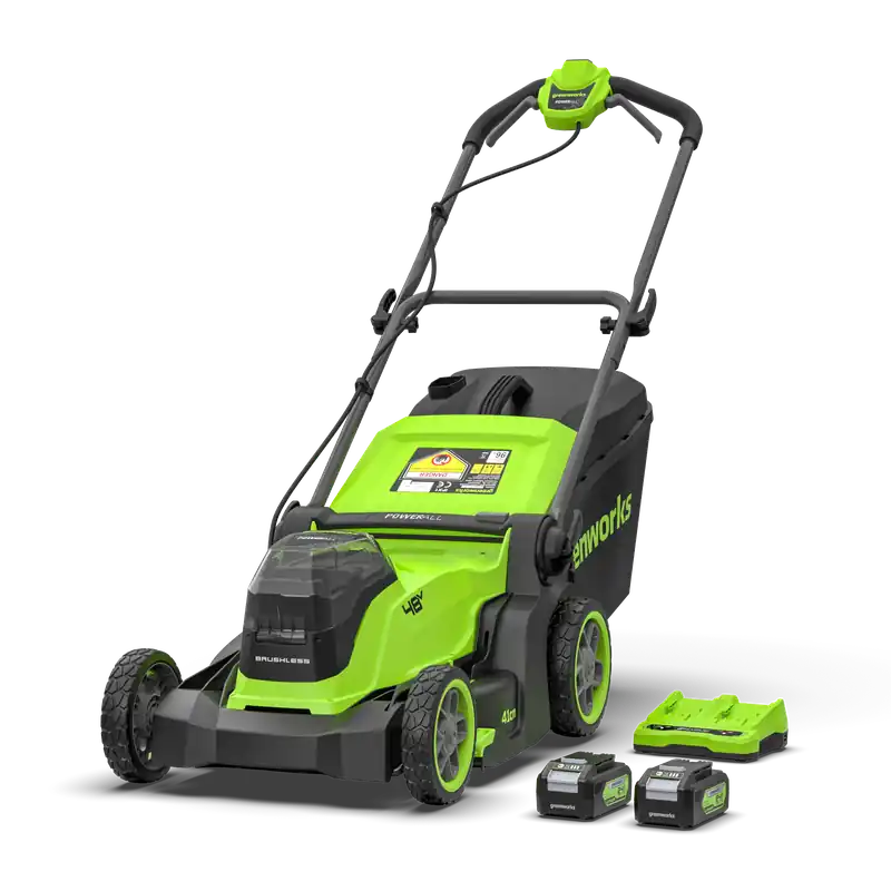 POWERALL 48V (24V x 2) Rasenmäher 41cm - 2x 4Ah Akkus Kracherpreis