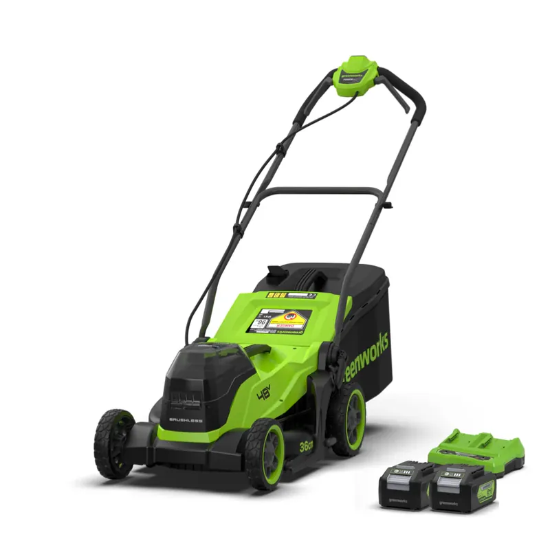 Top-Seller POWERALL 48V (24V x 2) Rasenmäher 36cm - 2x 4Ah Akkus