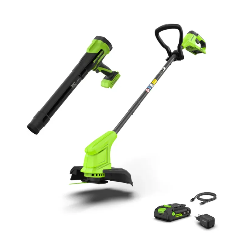 Preisknaller POWERALL 24V Rasentrimmer 25cm + Laubbläser 209 km/h Set