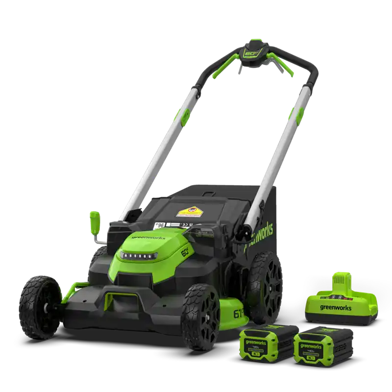 60V Rasenmäher 61cm mit Radantrieb - 2x 4Ah Akkus Begrenztes Angebot