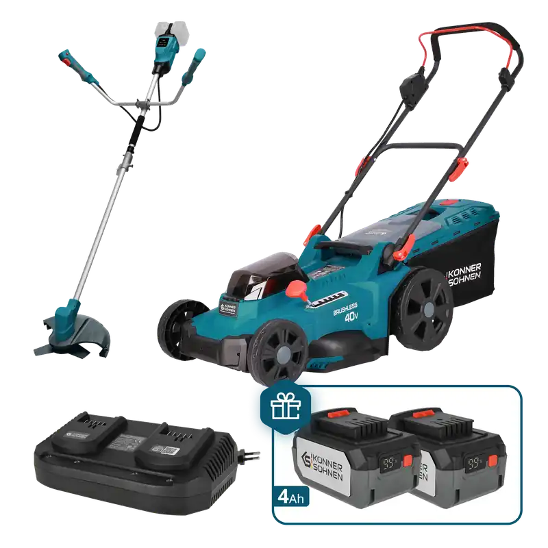 Aktion Rasenpflege-Set KS 43LM-BCT40V-SET Finale Aktion