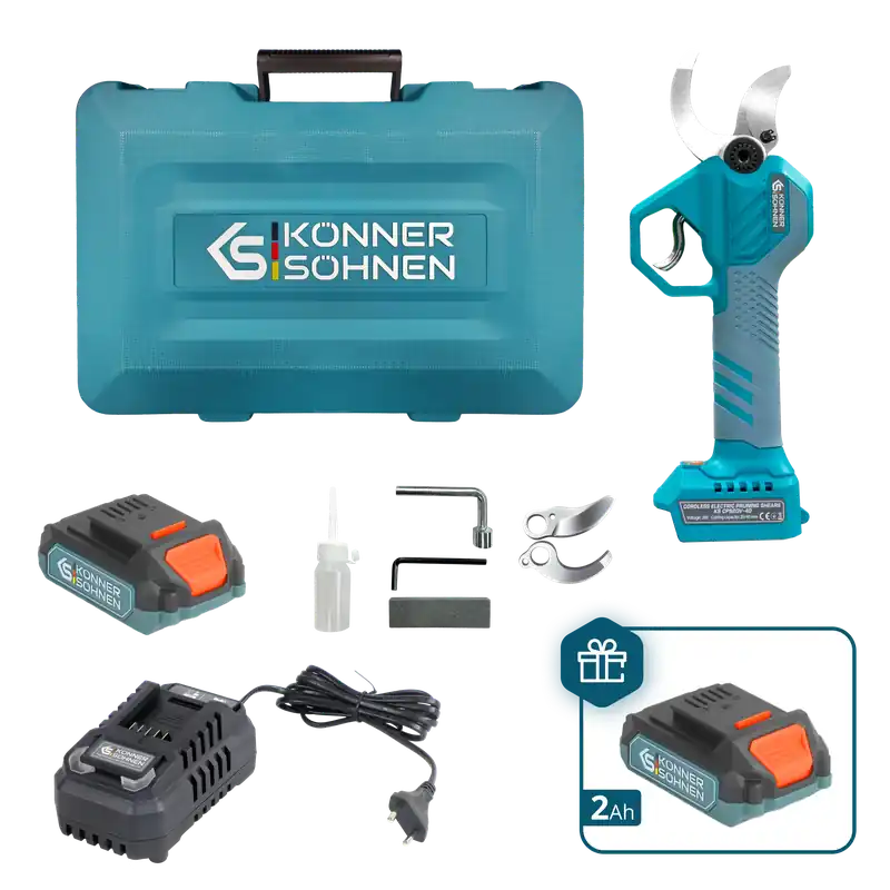 Akku-Gartenschere KS CPS20V-40 Case PLUS Sonderaktion