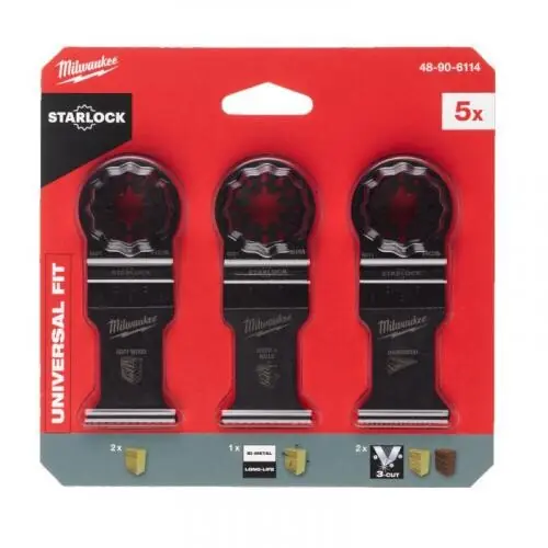 Must-Have Milwaukee - Starlock Multitool Zubehörset Holz 5tlg. (48906114)
