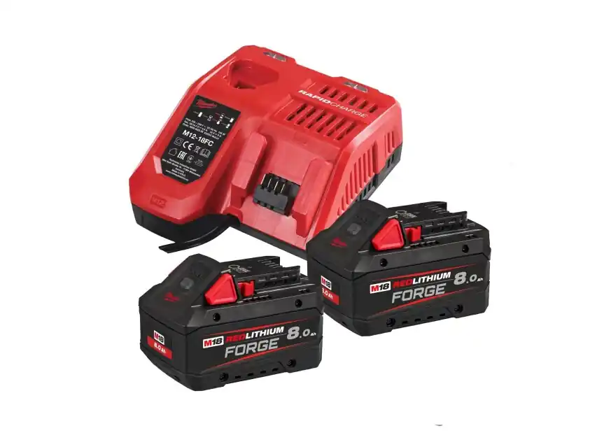 Milwaukee - 18V FORGE Starterset 8.0 Ah (M18 FORGENRG-802) (4933498612), ersetzt M18 HNRG-802 Sichere Zahlung