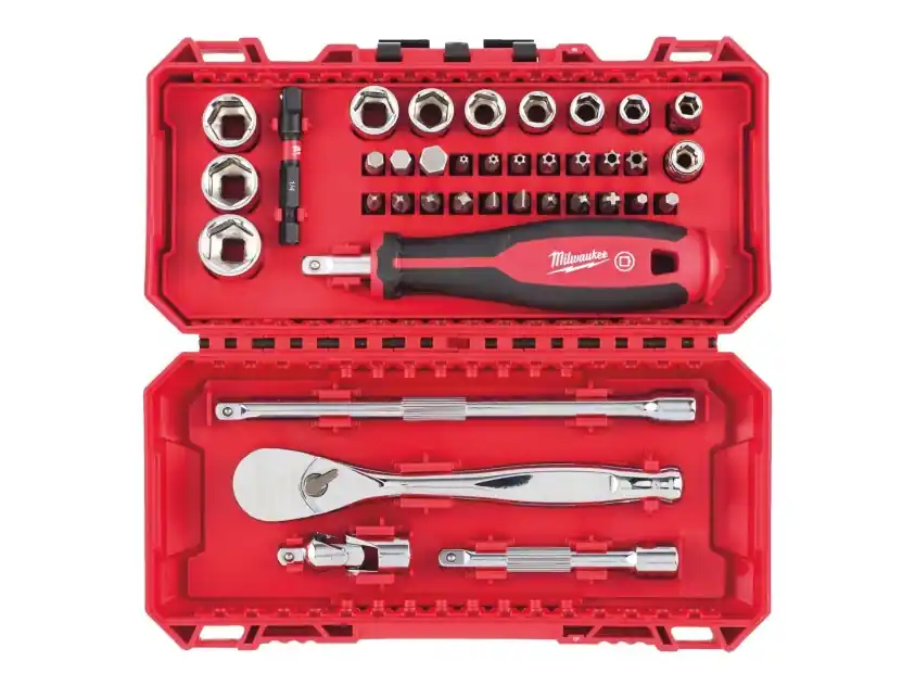 Milwaukee - Ratschen- und Steckschlüsseleinsatz Set 1/4" 38tlg. (4932498381) Kracherpreis