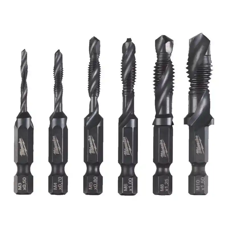 Milwaukee - Kombi-Gewindebohrer Set 6 tlg. SHOCKWAVE HSS-G 1/4" Hex (4932498267) Schnäppchen