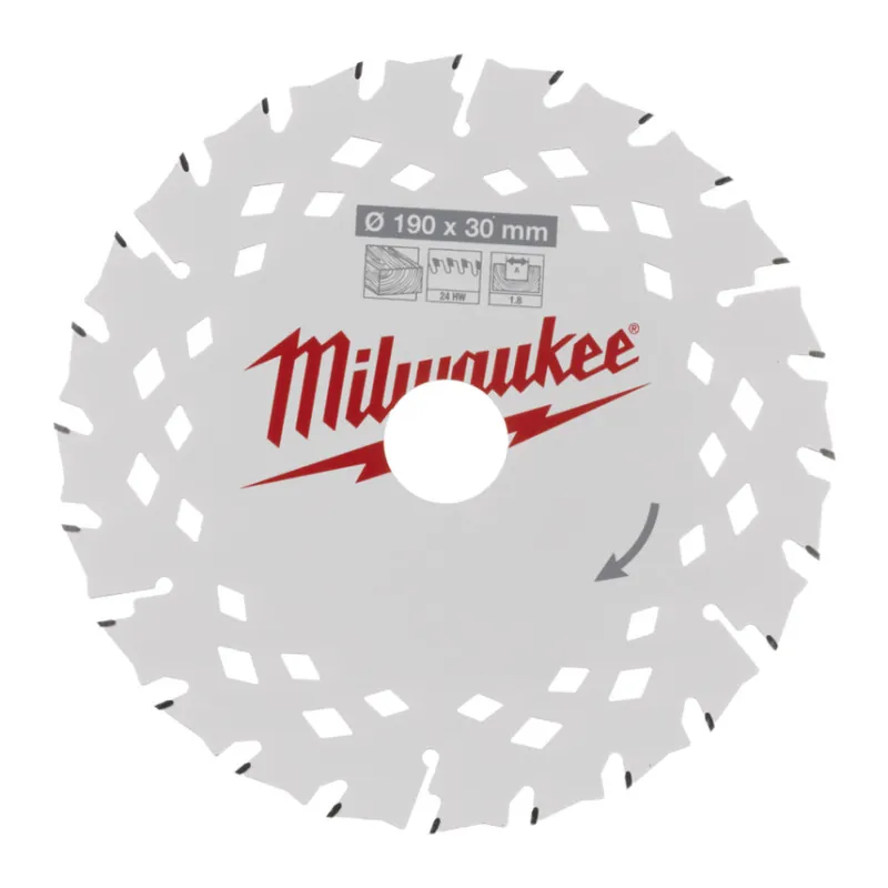 Milwaukee - Kreissägeblatt Holz für Handkreissägen 190/30mm Z24 (4932498976) Letzte Chance