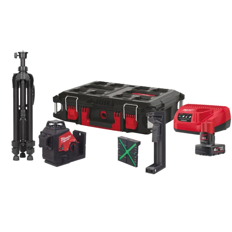 Preisknaller Milwaukee - Kreuzlinienlaser Kit im Packout - Koffer (M12 3PLSKIT-401P) (4933499379)