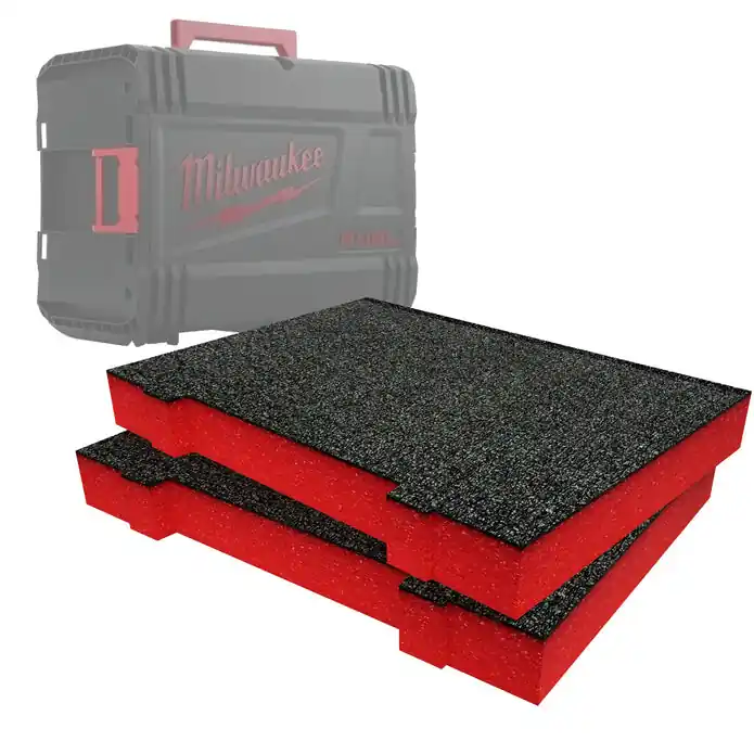 Sofort Bestellen ShadowFoam - Multilayer Schaumstoffeinlage für Milwaukee HD-Box 1 - 3 schwarz/rot