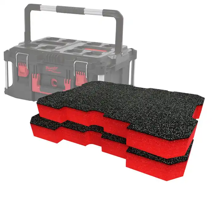 Top-Angebot ShadowFoam - Multilayer Schaumstoffeinlage für Milwaukee Packout Koffer hoch schwarz/rot