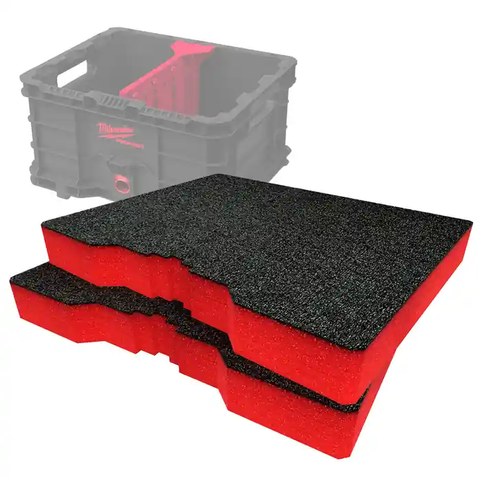 ShadowFoam - Multilayer Schaumstoffeinlage für Milwaukee Packout Transportbox schwarz/rot Aktuell