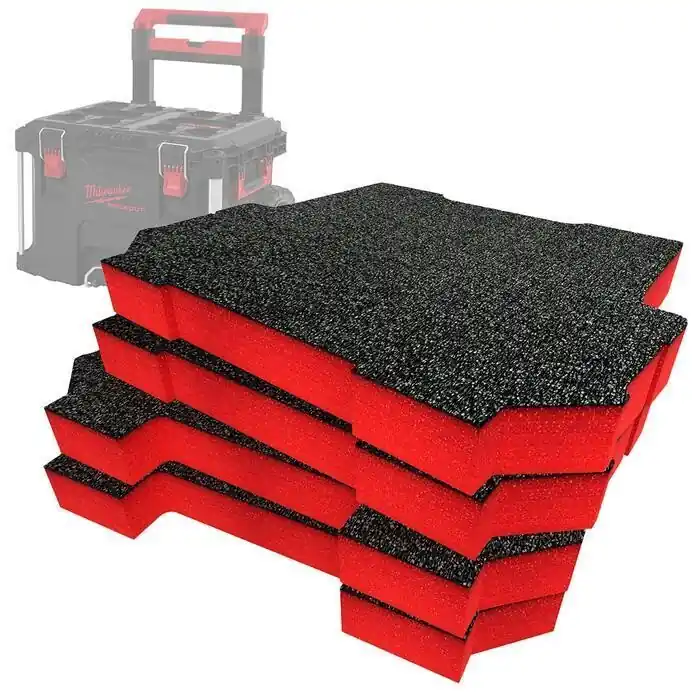 ShadowFoam - Multilayer Schaumstoffeinlage für Milwaukee Packout Trolley schwarz/rot Neue Kollektion