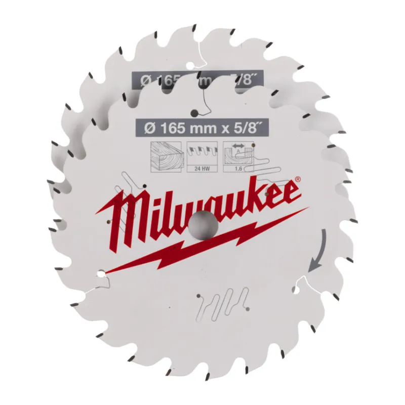Milwaukee - Kreissägeblatt Holz für Akku-Handkreissägen 190mm Z24 & Z48 Doppelpack (4932479574) Expressversand