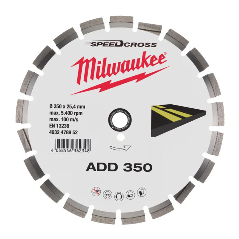 Neu Milwaukee - Speedcross Asphalt Diamanttrennscheibe ADD 350mm (4932478952)