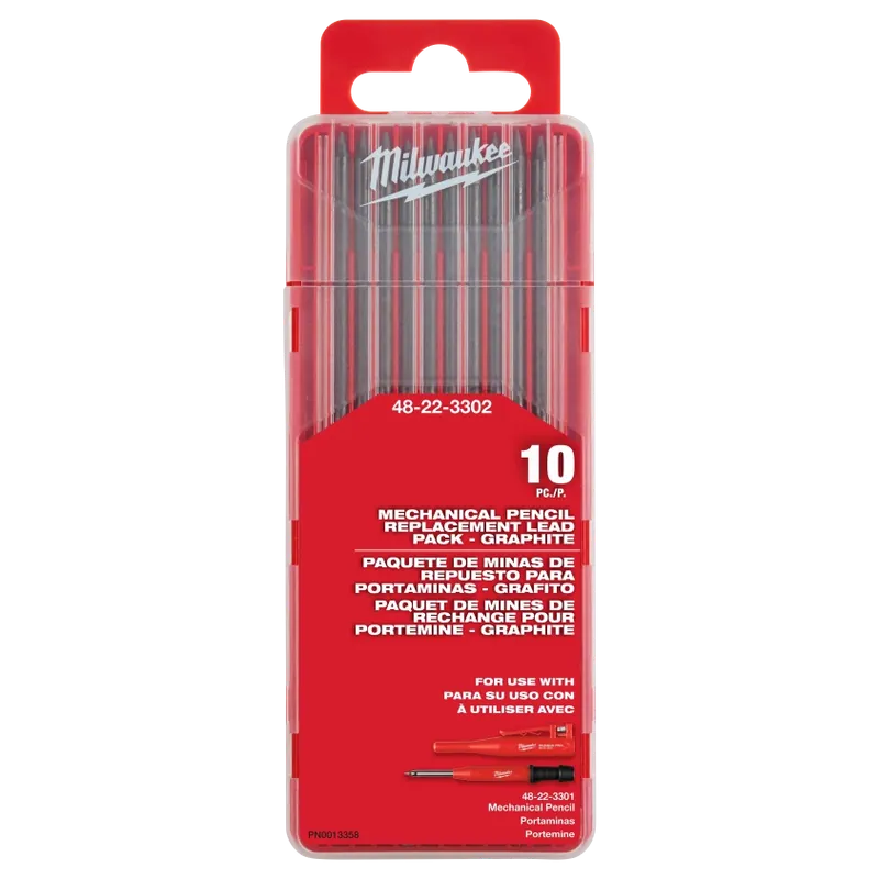 Milwaukee - Minen für Tiefloch- Bohrlochmarker 10x graphit in Nachfüllbox (4932501901) Garantierte Lieferung