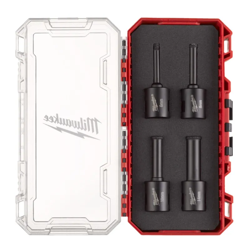Milwaukee - Diamantbohrer DIAMANT MAX M14 4-teiliges Set 6-14mm (4932500544) Markenware