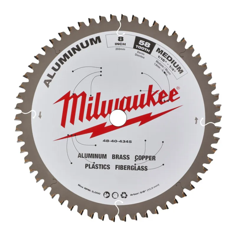 Jetzt Bestellen Milwaukee - Kreissägeblatt für Metall-Handkreissägen 203/15,87mm 58 Zähne für Aluminium (4932501194)