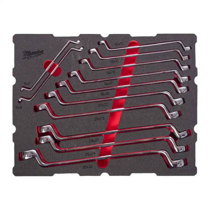 Finale Aktion Milwaukee - PACKOUT Einlage Doppel- Ringschlüssel 12tlg. (4932501873)