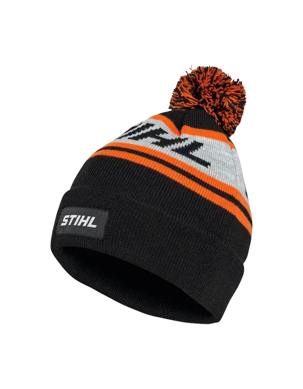 Mütze POMPON 24 Schwarz/Orange/Grau Bestpreis