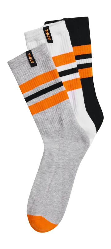Socken STRIPES 3er Set Schwarz / Weiß / Grau Jetzt Bestellen
