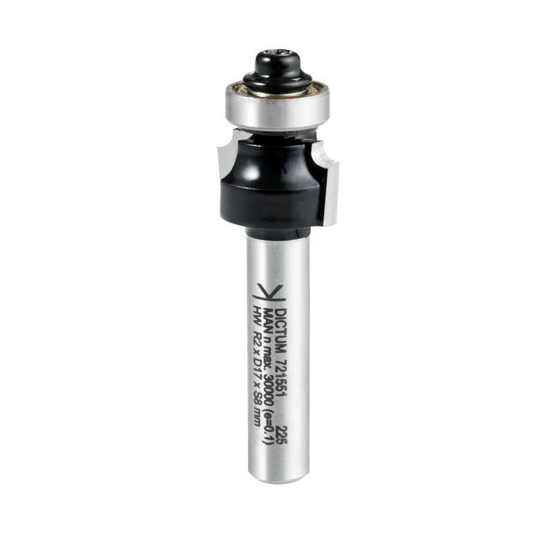 DICTUM® HW-Abrundfräser mit Kugellager, Schaft Ø 8 mm, R 2 mm Must-Have