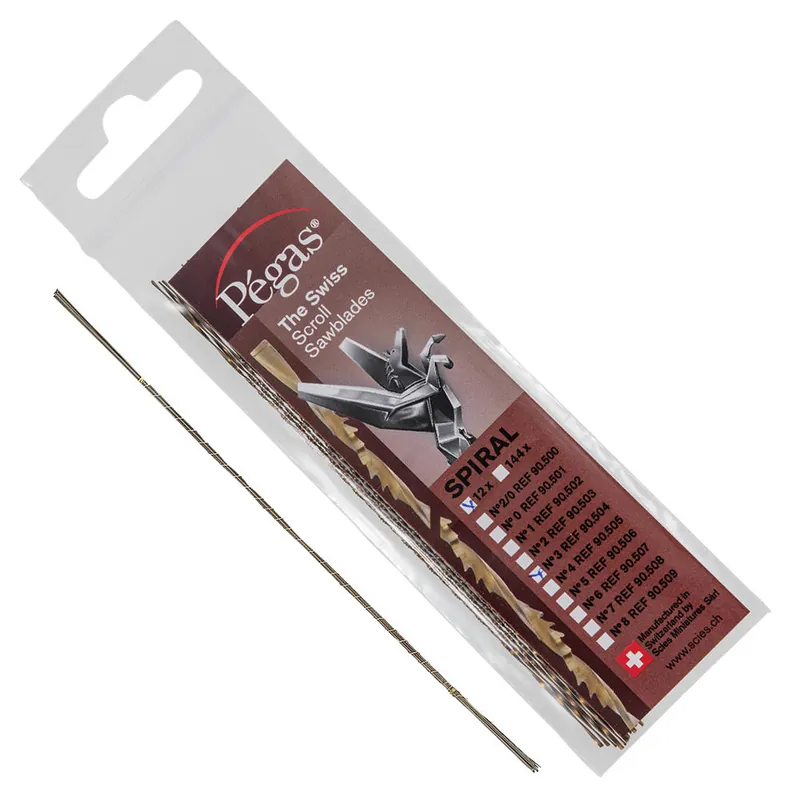 Markenprodukt Pégas® Sägeblätter, Spiralverzahnung, Blattstärke 1,05 mm, 12 Stück