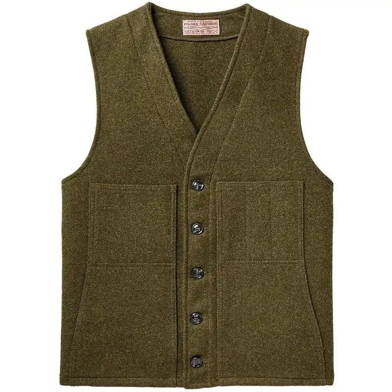 Solange Der Vorrat Reicht Filson Mackinaw Wool Vest, Forest Green