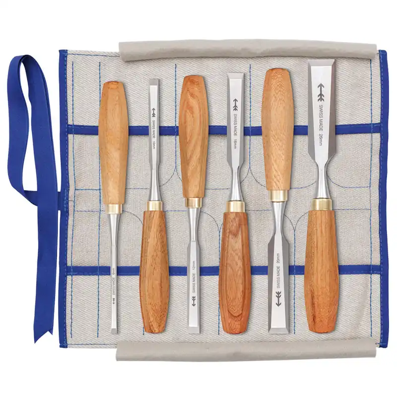 Top-Angebot Pfeil® Stecheisen-Satz, 6-teilig, mit Rolletui aus »Schwingerhosen«-Leinen