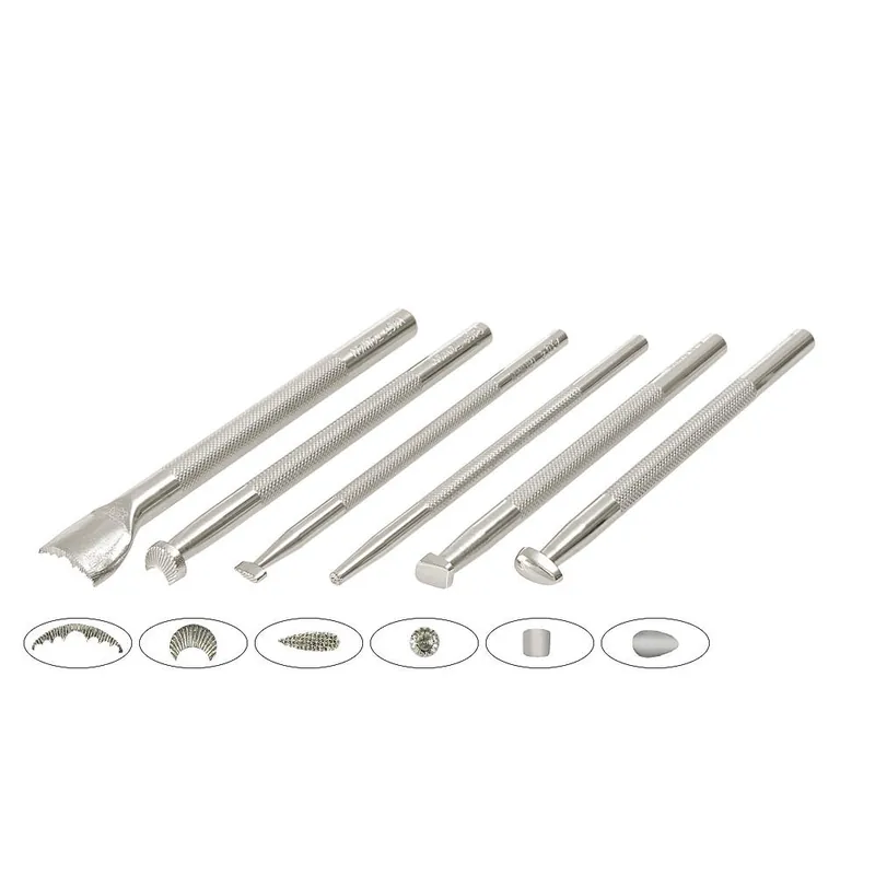 Ivan® Punziereisen, Grund-Motive, Satz, 6-teilig Wochenendangebot