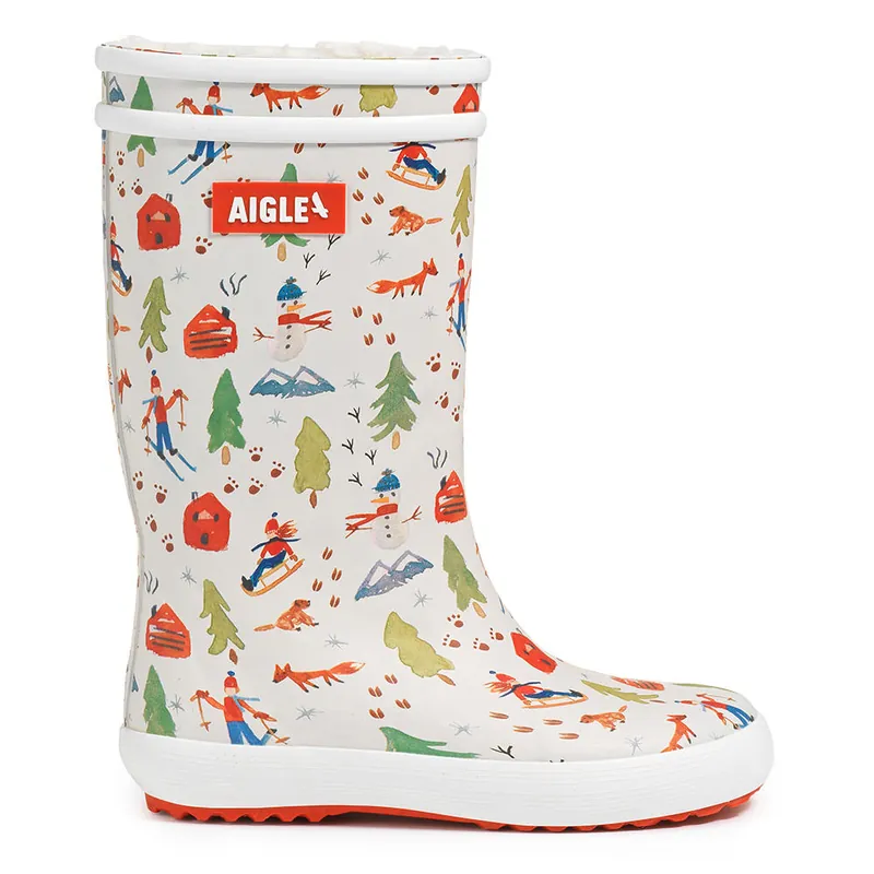 Mega-Angebot Aigle Kinder-Gummistiefel LOLLY POP FUR PRINT, Zermatt