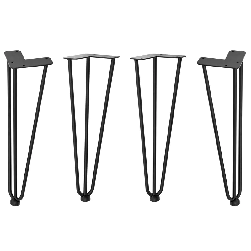 Sitzmöbelbeine »Hairpin Legs«, 410 mm, Stahl, schwarz matt, 4 Stück Jetzt Kaufen
